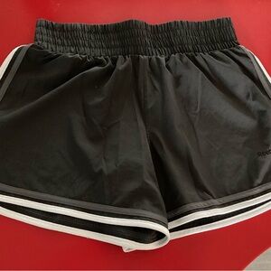 Reebok Women's dark gray and White Trim Athletic Shorts